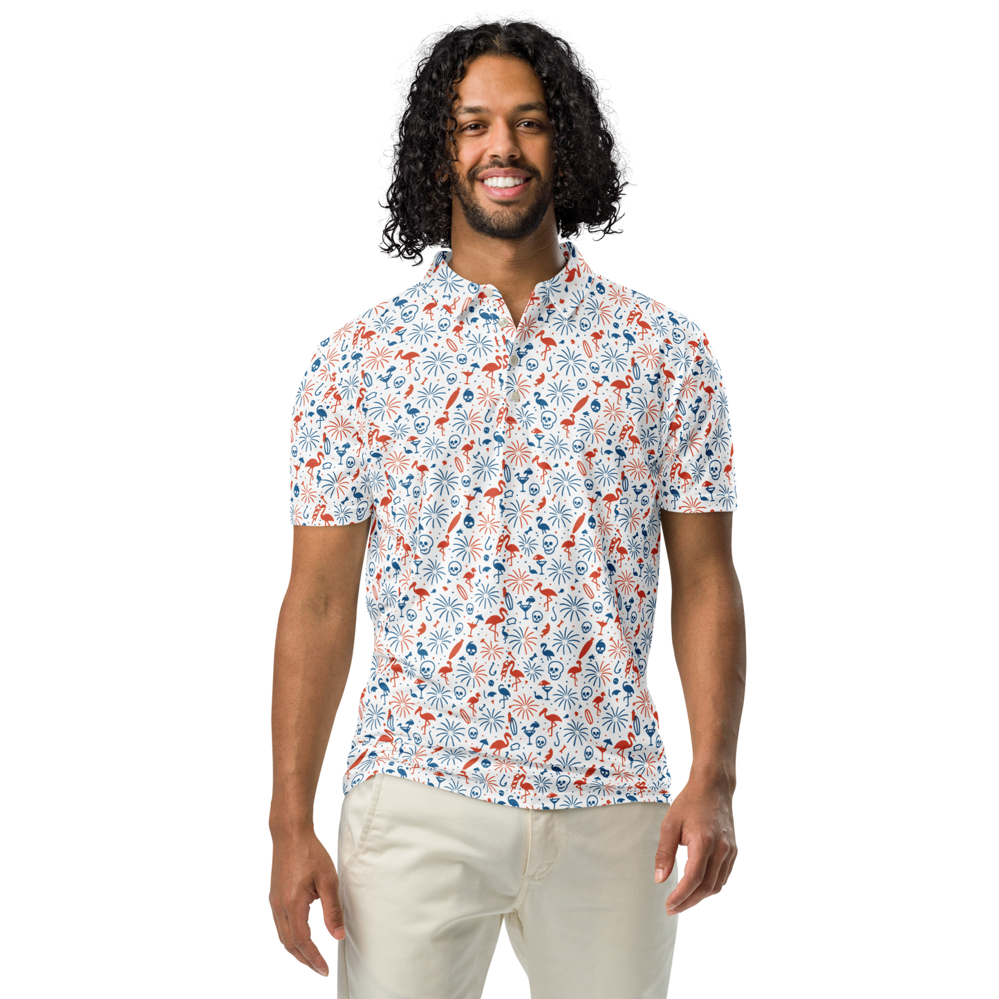 Red, White & Reckless Men’s slim fit polo