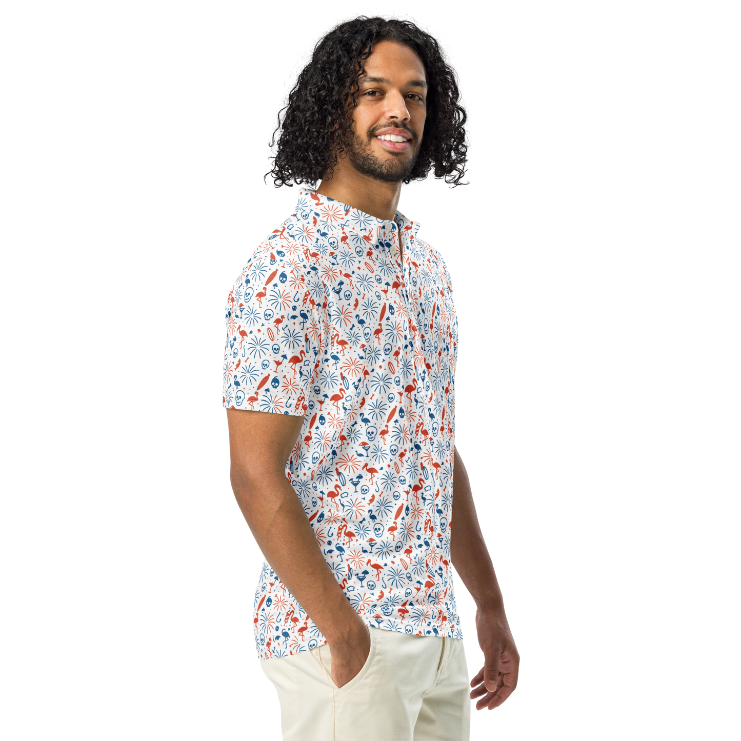 Red, White & Reckless Men’s slim fit polo