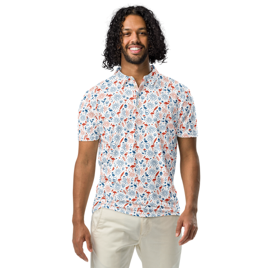 Red, White & Reckless Men’s slim fit polo