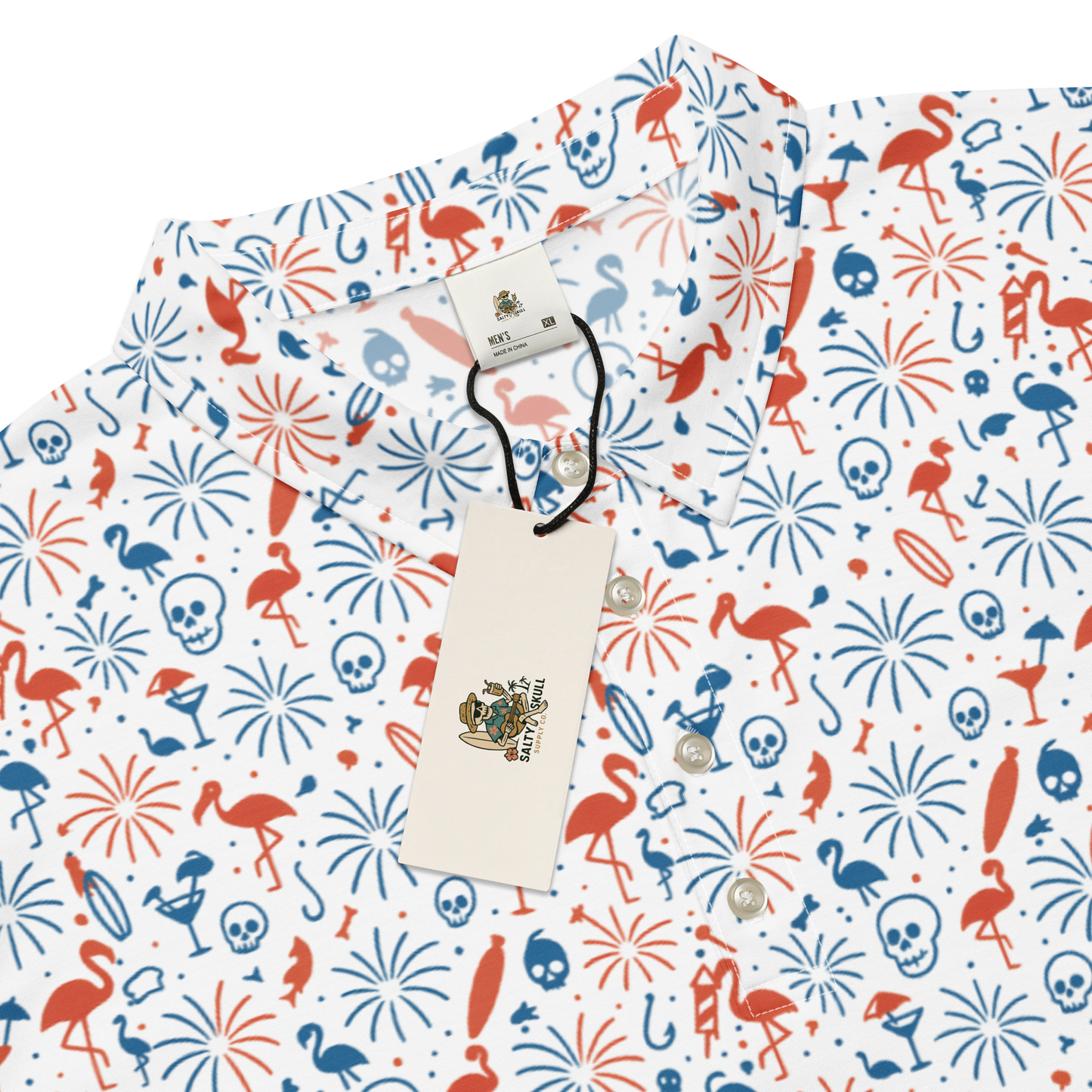 Red, White & Reckless Men’s slim fit polo
